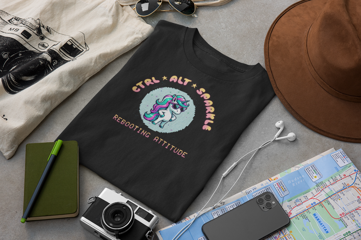 Control + Alt + Sparkle T-Shirt – Retro Pixel Unicorn Graphic Tee | Soft Cotton Unisex Fit