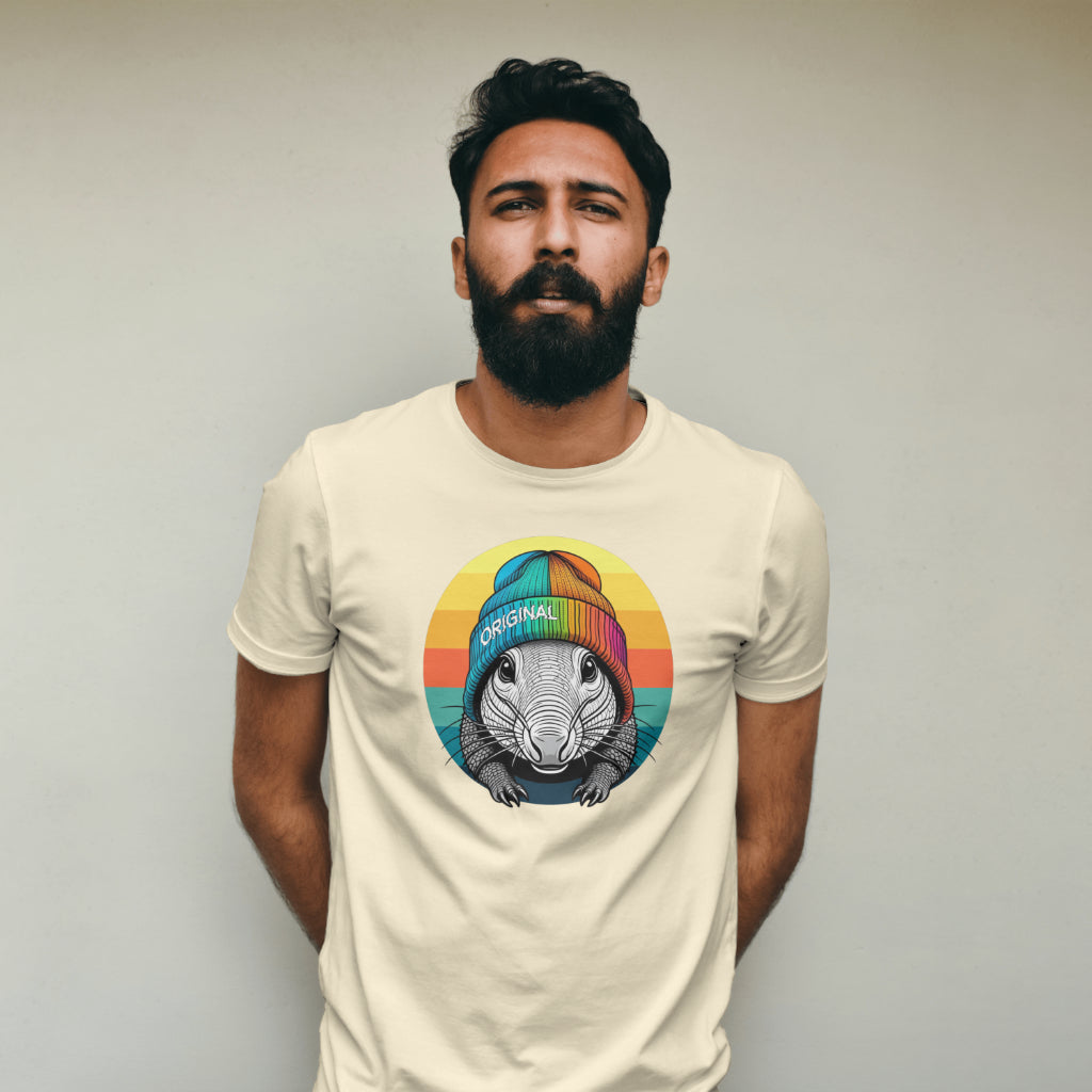 Armadillo Beanie T-Shirt – Vintage-Inspired Graphic Tee | Soft Cotton Unisex Fit