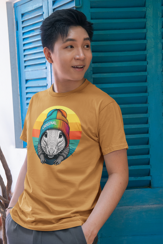 Armadillo Beanie T-Shirt – Vintage-Inspired Graphic Tee | Soft Cotton Unisex Fit